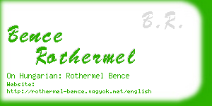 bence rothermel business card